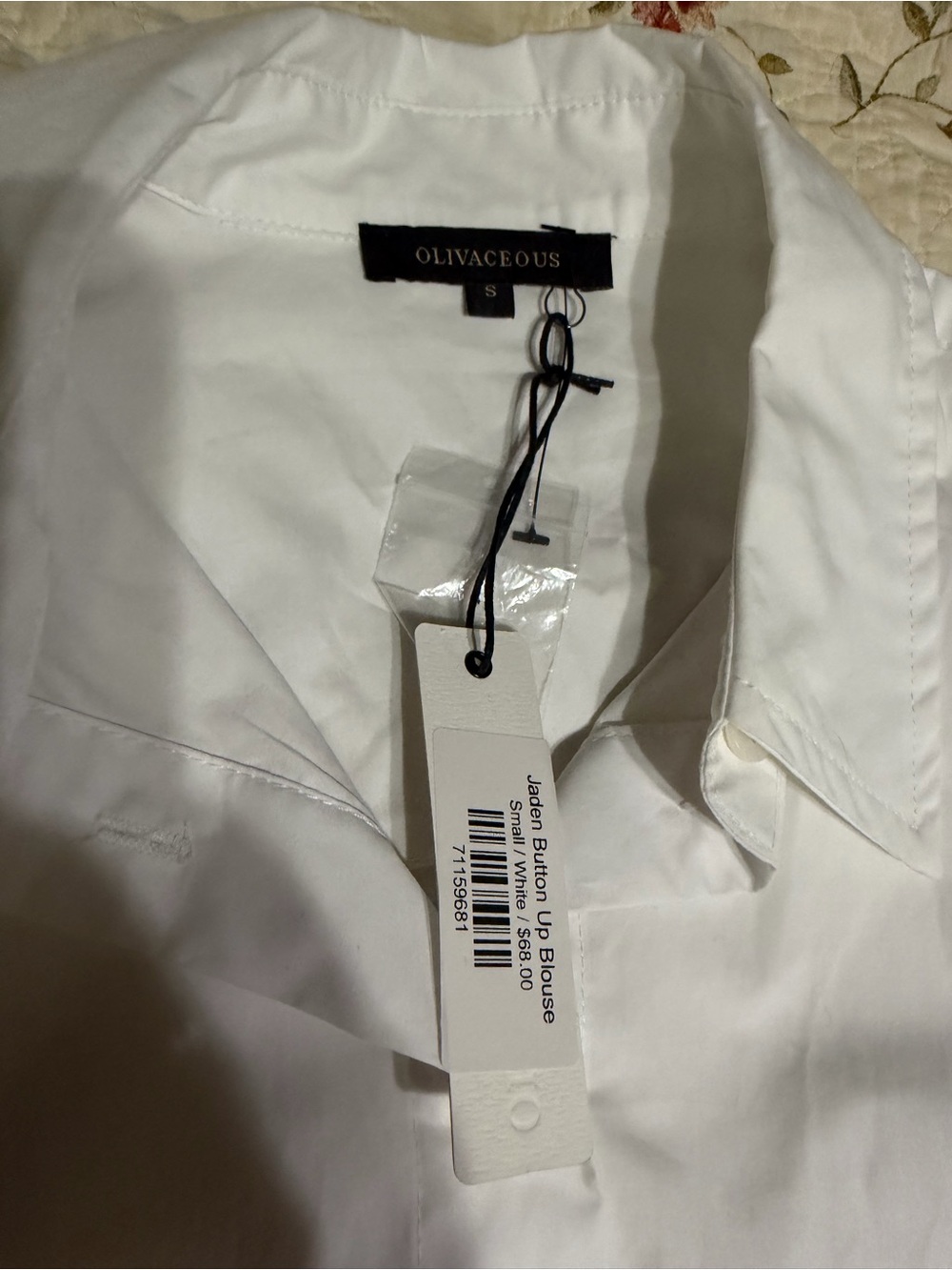 Olivaceous White Mens Dress Shirt - Classic Button-Up